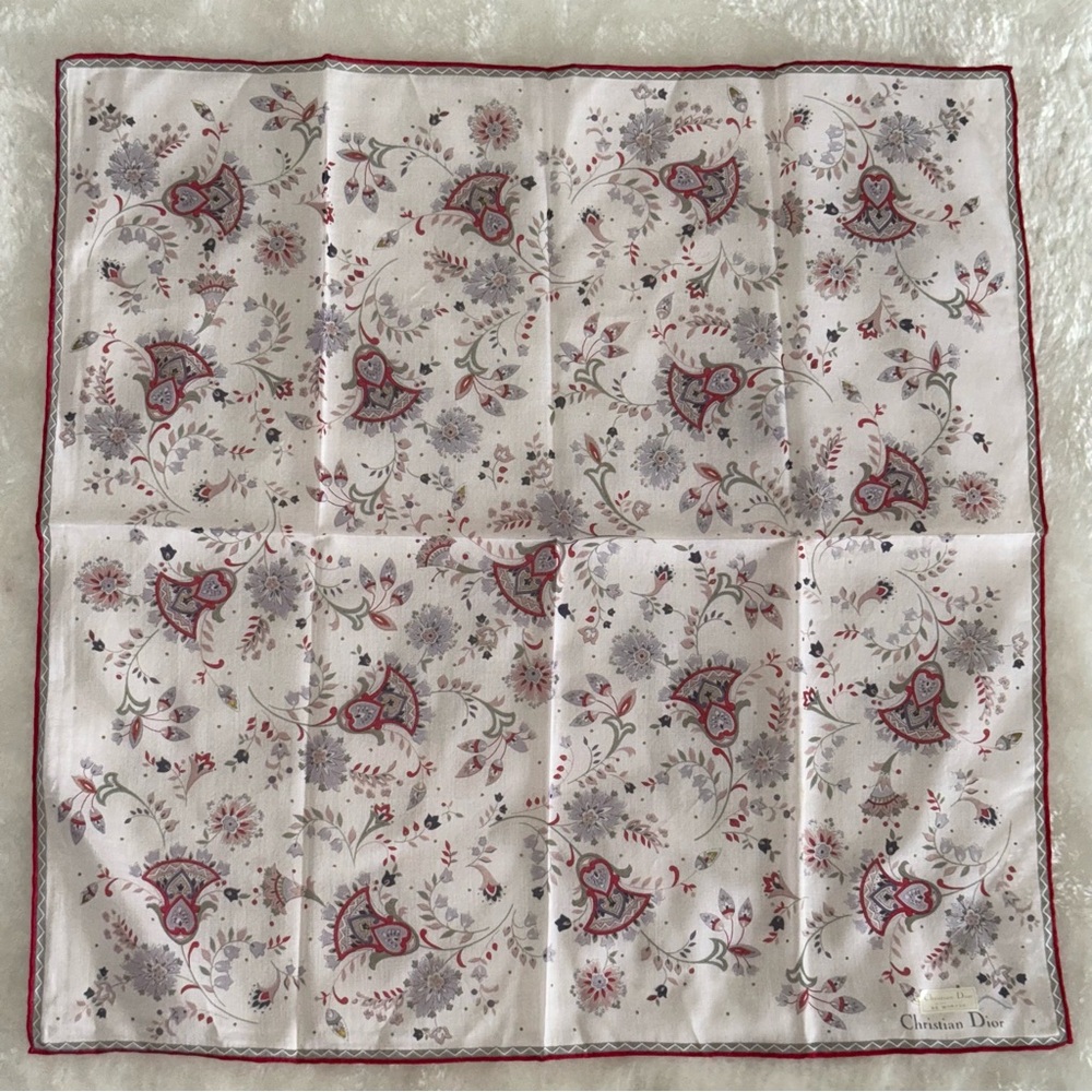 Christian Dior Floral Handkerchief